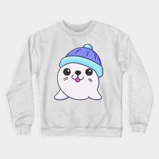 Kawaii Winter Seal Crewneck Sweatshirt